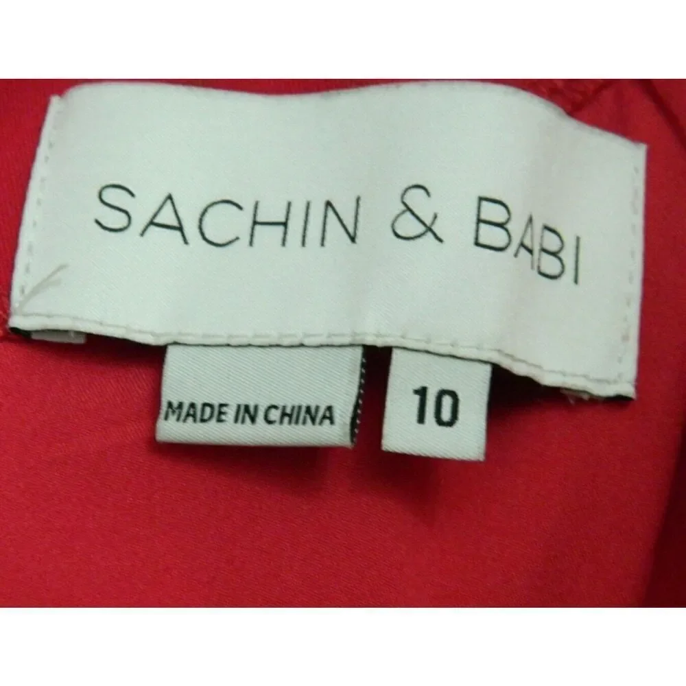 Sachin & Babi Dress Gown Size 10‎ Pink Ruffled Mason Mermaid Hem Prom Coquette